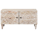 Sofabord Hvid 80 x 50 x 40 cm Massivt mangotræ