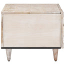 Sofabord Hvid 80 x 50 x 40 cm Massivt mangotræ