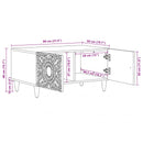 Sofabord Hvid 80 x 50 x 40 cm Massivt mangotræ