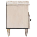 Sengekabinett 2 pcs Hvid 40 x 33 x 46 cm Massivt mangotræ
