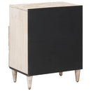 Sengekabinett med skuffe Hvid 50 x 33 x 60 cm Massivt mangotræ