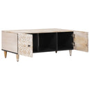 Sofabord Hvid 100 x 54 x 40 cm Massivt mangotræ