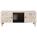Sofabord Hvid 100 x 54 x 40 cm Massivt mangotræ