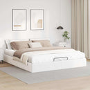 osmannisk sengeramme uden madras 200x200 cm kunstlæder hvid