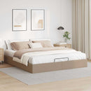 osmannisk sengeramme uden madras 200x200cm kunstlæder cappucino