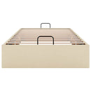 osmannisk sengeramme uden madras 80x200 cm stof cremefarvet