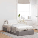 osmannisk sengeramme uden madras 90x190 cm stof gråbrun