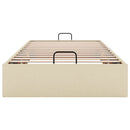 osmannisk sengeramme uden madras 90x190 cm stof cremefarvet