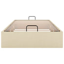 osmannisk sengeramme uden madras 90x200 cm stof cremefarvet