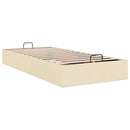 osmannisk sengeramme uden madras 100x200 cm stof cremefarvet