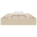 osmannisk sengeramme uden madras 120x190 cm stof cremefarvet