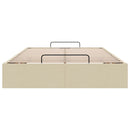 osmannisk sengeramme uden madras 120x200 cm stof cremefarvet