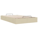 osmannisk sengeramme uden madras 120x200 cm stof cremefarvet