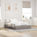 osmannisk sengeramme uden madras 140x190 cm stof gråbrun