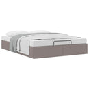 osmannisk sengeramme uden madras 140x190 cm stof gråbrun