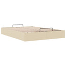 osmannisk sengeramme uden madras 140x190 cm stof cremefarvet