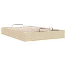 osmannisk sengeramme uden madras 140x190 cm stof cremefarvet