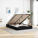 osmannisk sengeramme uden madras 140x200 cm stof sort