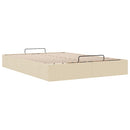osmannisk sengeramme uden madras 140x200 cm stof cremefarvet