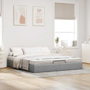 osmannisk sengeramme uden madras 160x200 cm stof lysegrå