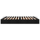osmannisk sengeramme uden madras 160x200 cm stof sort
