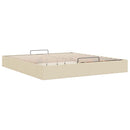 osmannisk sengeramme uden madras 160x200 cm stof cremefarvet