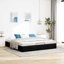 osmannisk sengeramme uden madras 180x200 cm stof sort