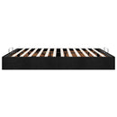 osmannisk sengeramme uden madras 180x200 cm stof sort