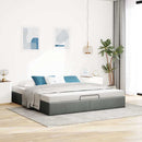 osmannisk sengeramme uden madras 200x200 cm stof mørkegrå