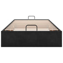 osmannisk sengeramme uden madras 80x200 cm fløjl sort