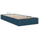osmannisk sengeramme uden madras 80x200 cm fløjl mørkeblå