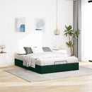 osmannisk sengeramme uden madras 140x190 cm fløjl mørkegrøn