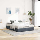 osmannisk sengeramme uden madras 140x200 cm fløjl mørkegrå