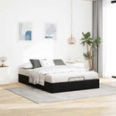 osmannisk sengeramme uden madras 140x200 cm fløjl sort
