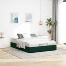 osmannisk sengeramme uden madras 140x200 cm fløjl mørkegrøn