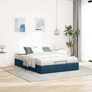 osmannisk sengeramme uden madras 140x200 cm fløjl mørkeblå