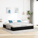 osmannisk sengeramme uden madras 200x200 cm fløjl sort