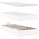 osmannisk sengeramme med madras 100x200 cm kunstlæder hvid