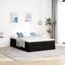 osmannisk sengeramme med madras 140x190 cm kunstlæder sort