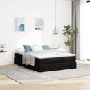 osmannisk sengeramme med madras 140x200 cm kunstlæder sort