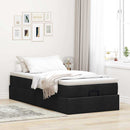 osmannisk sengeramme med madras 80x200 cm stof sort