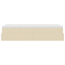 osmannisk sengeramme med madras 80x200 cm stof cremefarvet