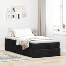osmannisk sengeramme med madras 90x190 cm stof sort