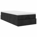 osmannisk sengeramme med madras 90x190 cm stof sort