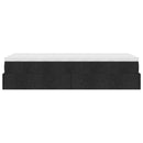 osmannisk sengeramme med madras 90x200 cm stof sort
