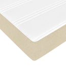osmannisk sengeramme med madras 90x200 cm stof cremefarvet