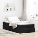 osmannisk sengeramme med madras 100x200 cm stof sort