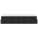 osmannisk sengeramme med madras 100x200 cm stof sort