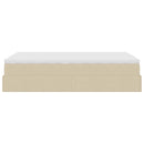 osmannisk sengeramme med madras 120x190 cm stof cremefarvet
