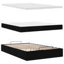 osmannisk sengeramme med madras 120x200 cm stof sort